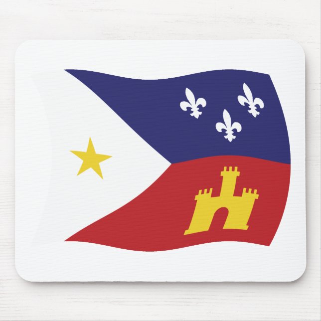 Acadiana Flagga Mousepad Musmatta (Framsidan)