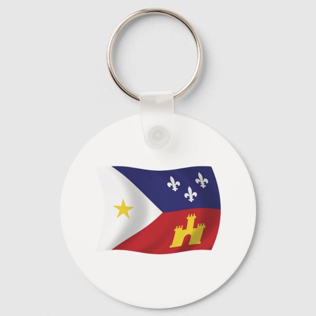 Acadiana Flagga Nyckelring (Framsida)