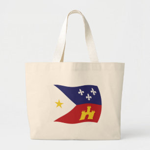 Acadiana Flagga Totebag Jumbo Tygkasse