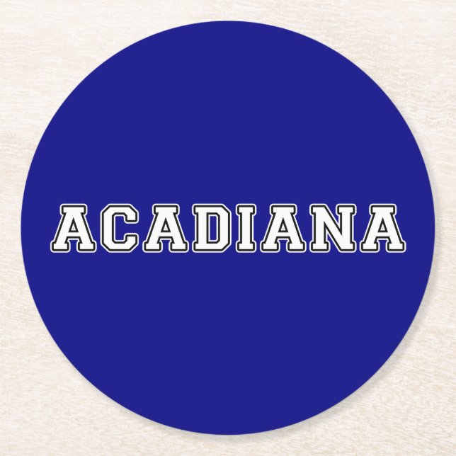 Acadiana Underlägg Papper Rund (Framsidan)