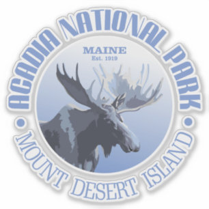 Acadianationalpark (älgen) klistermärken