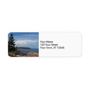 Acadianationalpark, Maine Returadress Etikett