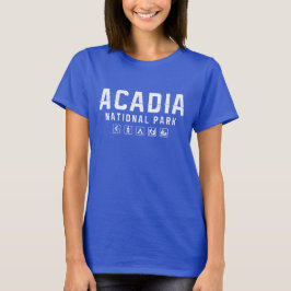 Acadianationalparkkvinna tshirt tee shirt