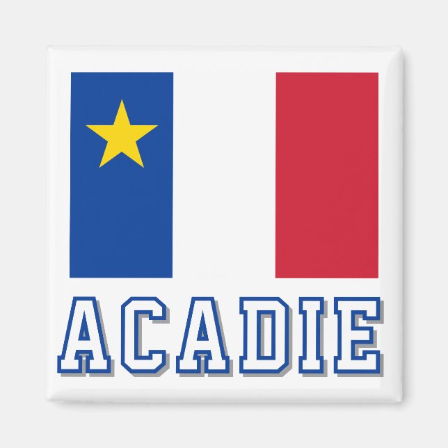 Acadias flagga magnet (Framsidan)