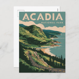 Acadias nationalpark Kusten Helg Vykort