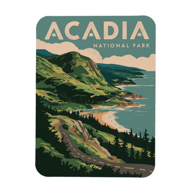 Acadias nationalpark Kusten Magnet (Vertikal)