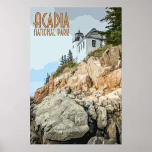 Acadias nationalpark Vintage affisch