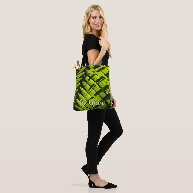 Acai-palmbladsmönster på Totebag Tygkasse (På modell)