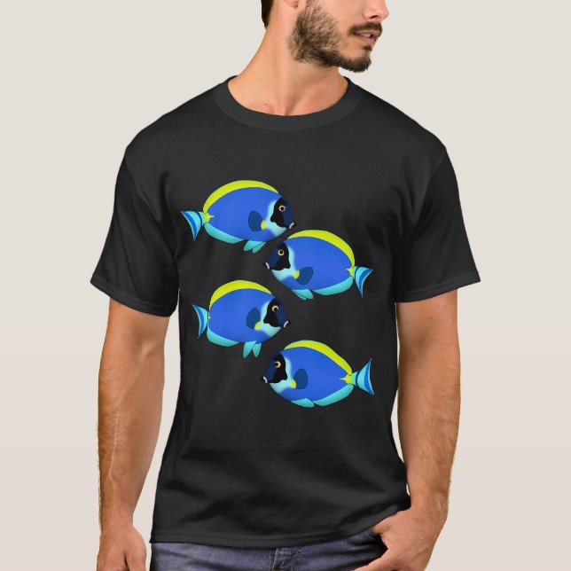 Acanthurus leucosternon 2 t shirt (Framsida)