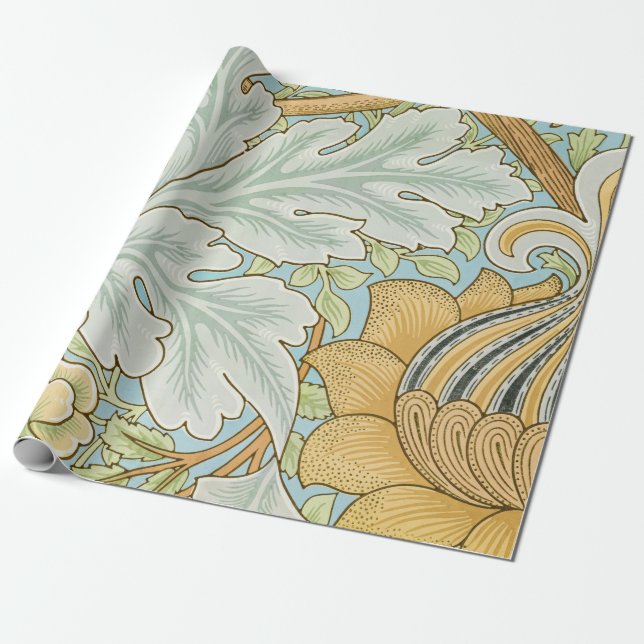Acanthus: Blommigt av Vintage - Papper radbrytning Presentpapper (Utrullad)