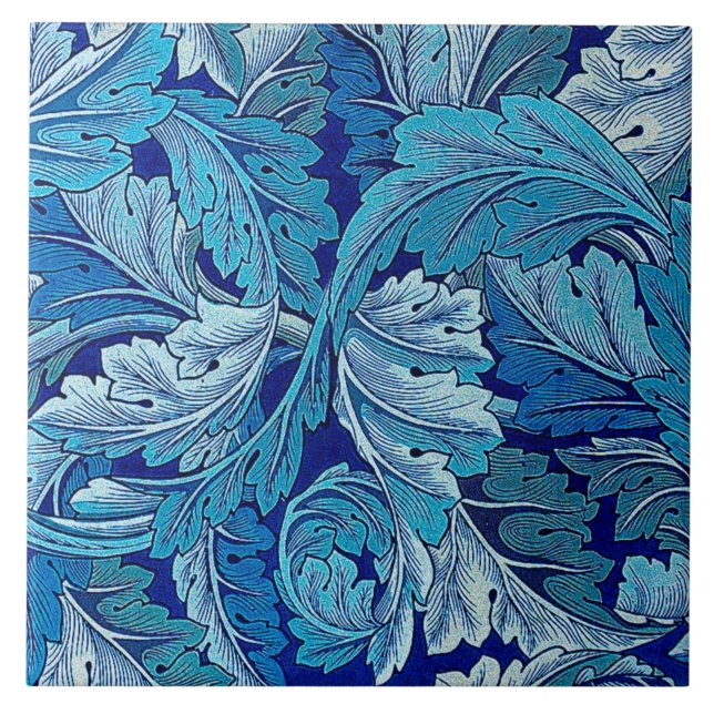 Acanthus Blue, William Morris Kakelplatta (Framsidan)