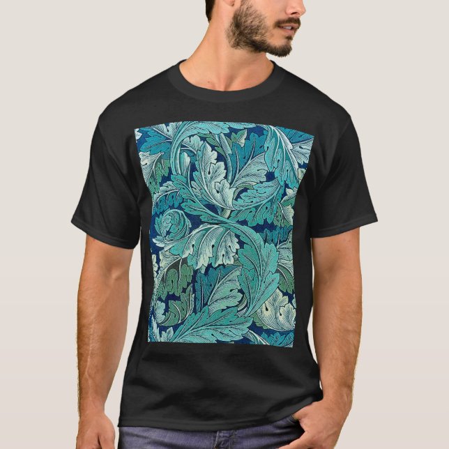 Acanthus Grönt, William Morris T Shirt (Framsida)
