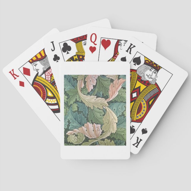 Acanthus-konstruktionen tapet, 1875 casinokort (Baksidan)