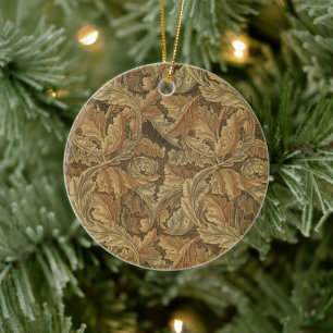 Acanthus Leaves av William Morris, Antik Textil Julgransprydnad Keramik