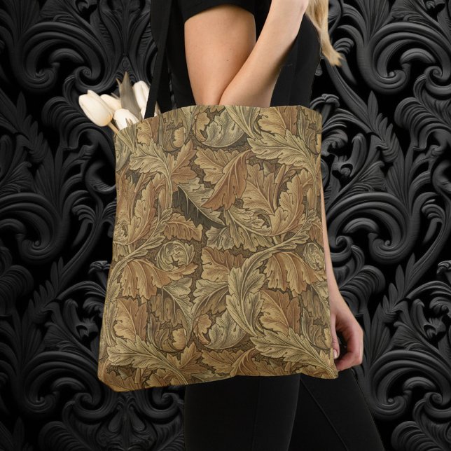 Acanthus Leaves av William Morris, Antik Textil Tygkasse (Acanthus Leaves by William Morris, Antique Victorian Textile  Art All-Over-Print Tote Bag)