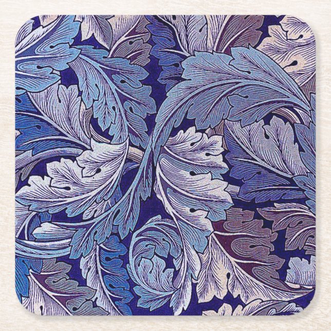 Acanthus Lila, William Morris Underlägg Papper Kvadrat (Framsidan)