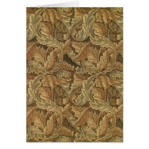 Acanthus Löv av William Morris, Antique Textile Hälsningskort