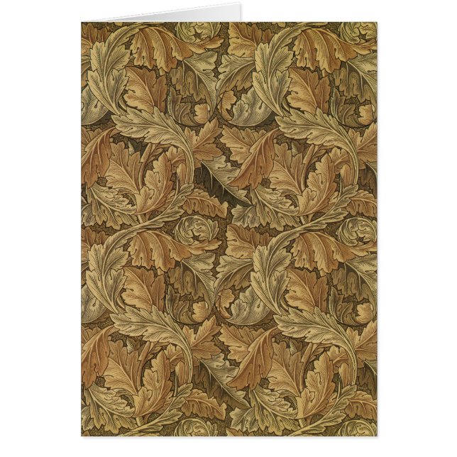 Acanthus Löv av William Morris, Antique Textile Hälsningskort (Framsidan)