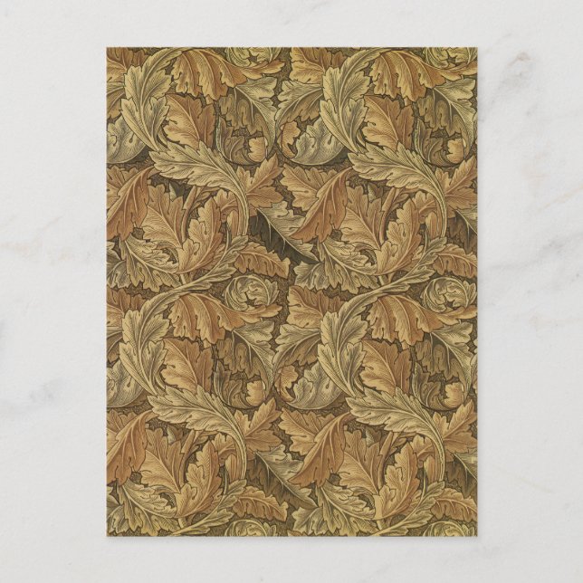 Acanthus Löv av William Morris, Antique Textile Vykort (Framsida)