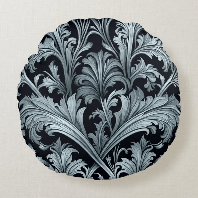 Acanthus Lövs Rund Kudde (Framsidan)