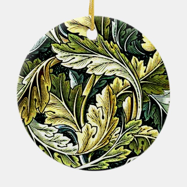 Acanthus, populär William Morris patterb Julgransprydnad Keramik (Baksidan)