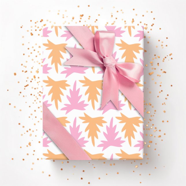Acanthus Row in Pink and Orange Presentpapper (Skapare uppladdad)