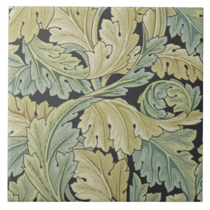Acanthus som är designad vid William Morris 1875 Kakelplatta