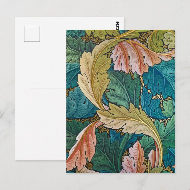 Acanthus, Tapet av William Morris Vykort (Fram/baksida)