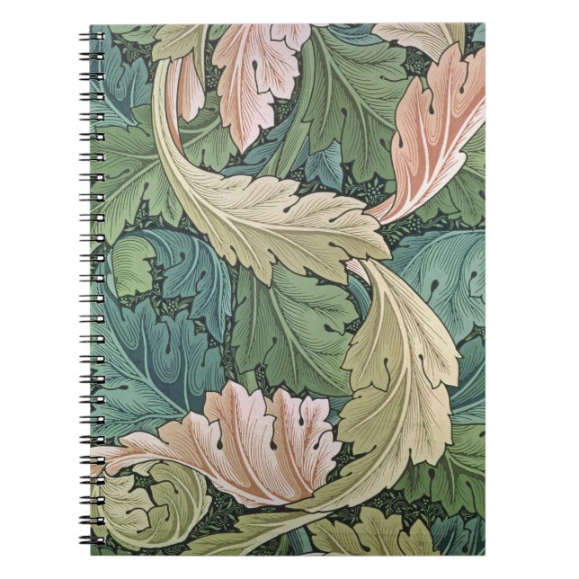 "Acanthus" tapetdesign, 1875 Anteckningsbok Med Spiral (Framsidan)