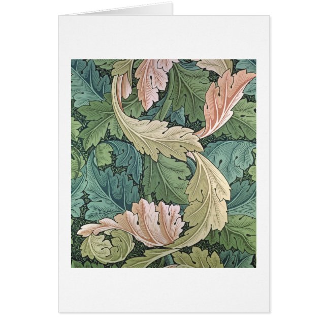 "Acanthus" tapetdesign, 1875 Hälsningskort (Framsidan)