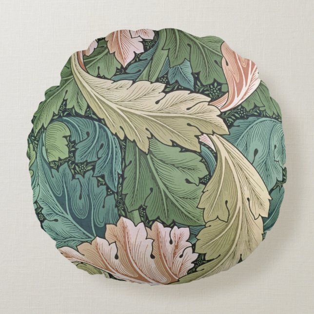 "Acanthus" tapetdesign, 1875 Rund Kudde (Framsidan)