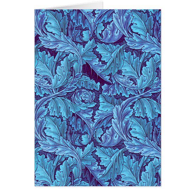 "Acanthus True Blue" Hälsningskort (Framsidan)