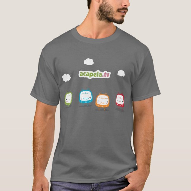 acapela.tv-grå färgTshirt Tröja (Framsida)