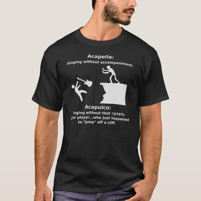 Acapella Acapulco (mörk) Tee Shirt (Framsida)