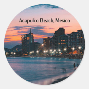 Acapulco Beach, Mexiko Runt Klistermärke