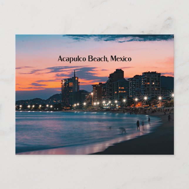 Acapulco Beach, Mexiko Vykort (Framsida)