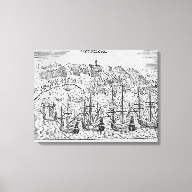 Acapulco från Jean-Baptiste Labat's Nouveau Canvastryck (Framsida)