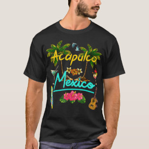 Acapulco Mexico Beach Summer Handflatan Surfa Sol T Shirt
