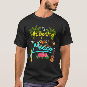 Acapulco Mexico Beach Summer Handflatan Surfa Sol  T Shirt