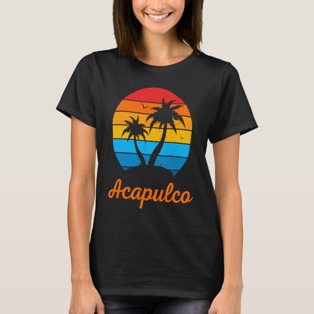 Acapulco Mexico Family Vacation Beach Tropical T Shirt (Framsida)