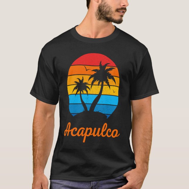 Acapulco Mexico Family Vacation Beach Tropical T Shirt (Framsida)