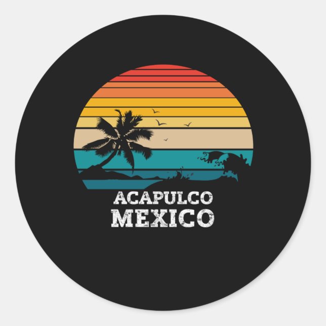 ACAPULCO MEXICO RUNT KLISTERMÄRKE (Framsida)