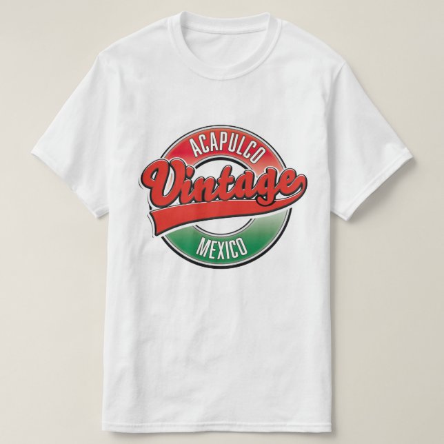 Acapulco Mexico vintage logotyp T Shirt (Design framsida)