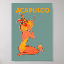 Acapulco Mexico Vintage resor Poster
