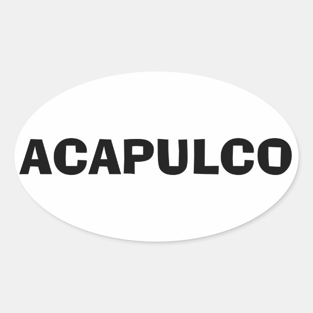 Acapulco, Mexiko Ovalt Klistermärke (Framsida)