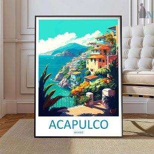 Acapulco Reseminneryckes Vägkonst Acapulco Väggsmy Poster