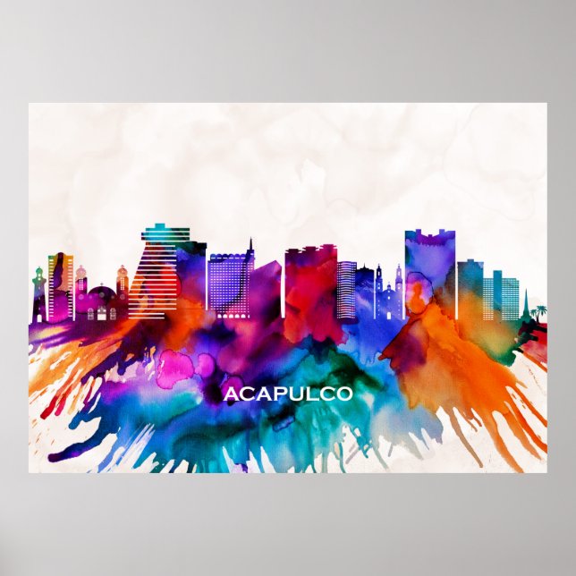 Acapulco Skyline Poster (Framsidan)