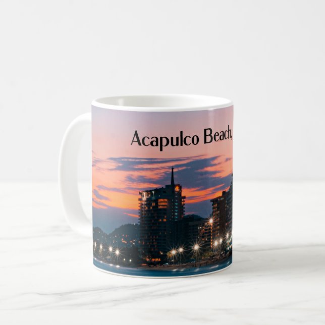 Acapulco-stranden, Mexiko Kaffemugg (Framsida vänster)