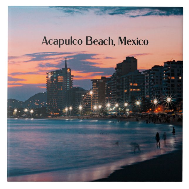 Acapulco-stranden, Mexiko Kakelplatta (Framsidan)