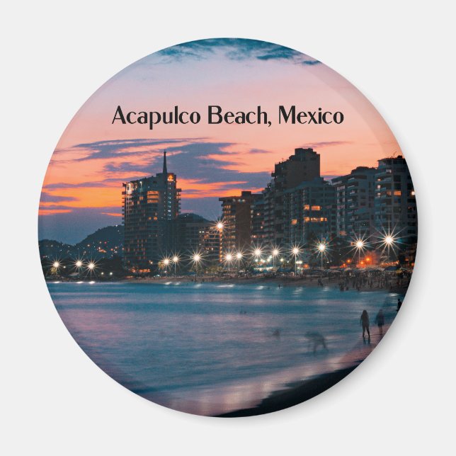 Acapulco-stranden, Mexiko Magnet (Framsidan)